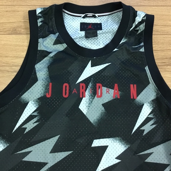 Jordan Jersey Black white gray retro size medium - Picture 2 of 9
